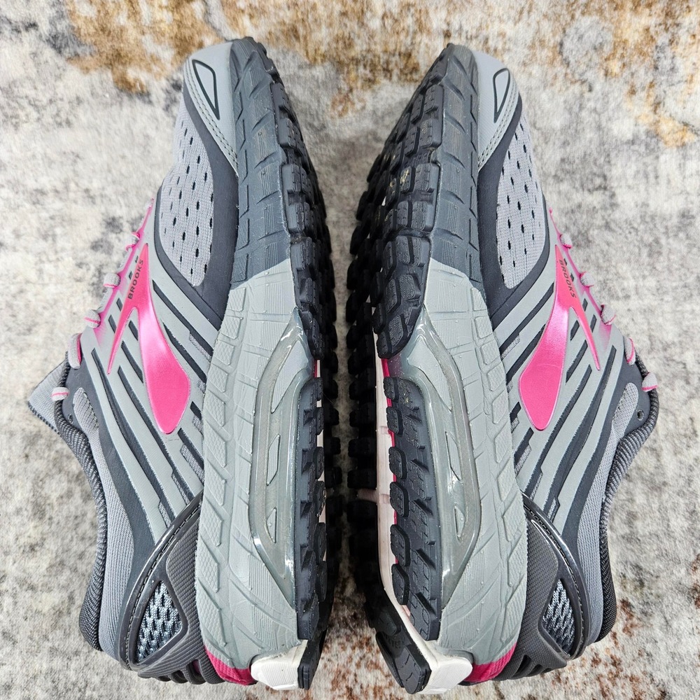 Brooks Ariel 18 Running Shoes Womens 9B Grey Pink 1202711B091 Training Sneakers - Picture 9 of 14